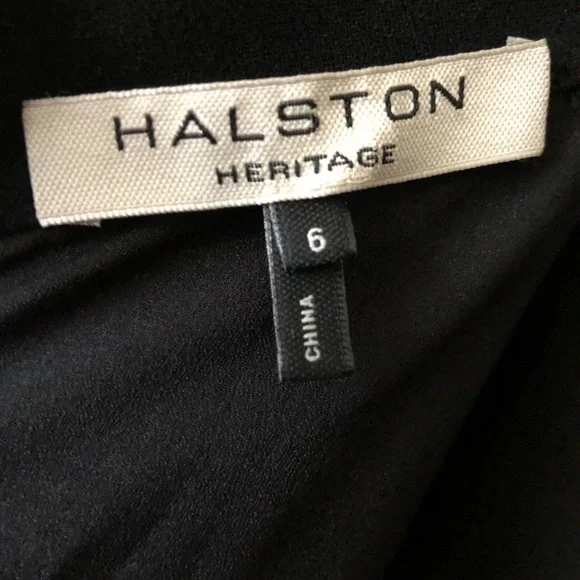 HALSTON HERITAGE Black + Silver Strapless Deep V Formal Maxi Gown Dress Size 6 - Picture 8 of 11